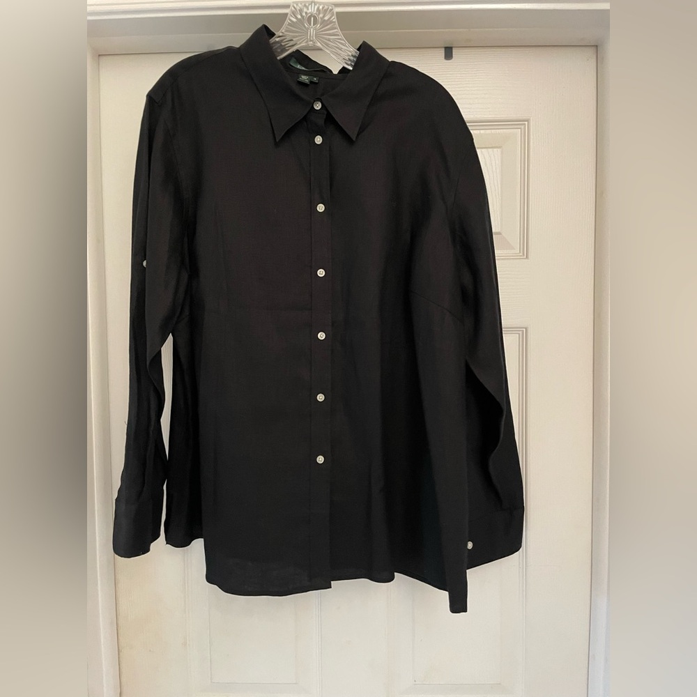 Lauren Ralph Lauren, 100% Linen women’s button down shirt